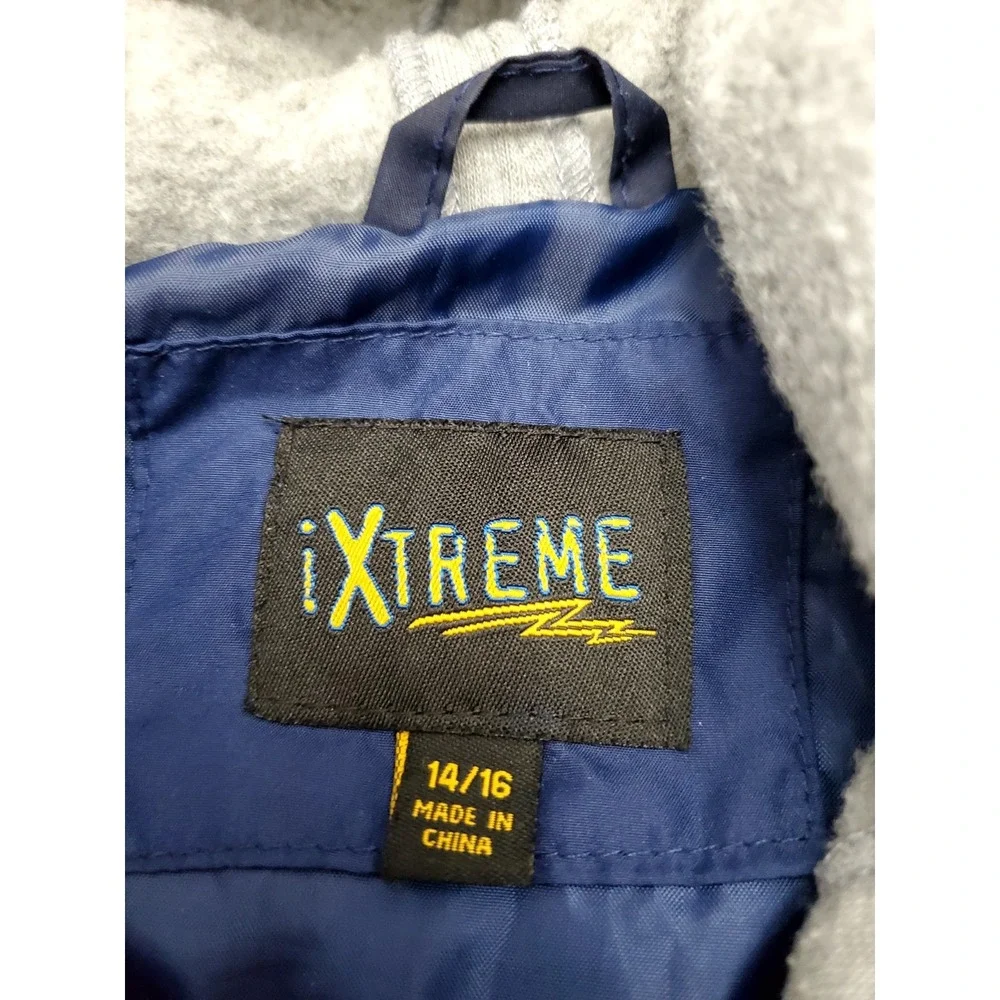 Xtreme ● Youth Blue And Green Vest‎ Jacket With Hood ● Size 14-16